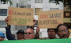 Manifestaciones. Por Libertad de Expresi�n. Fuente: (CNR)
