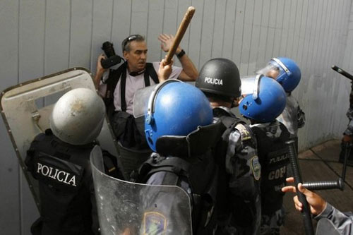 Represión en Honduras (reporteros independientes)